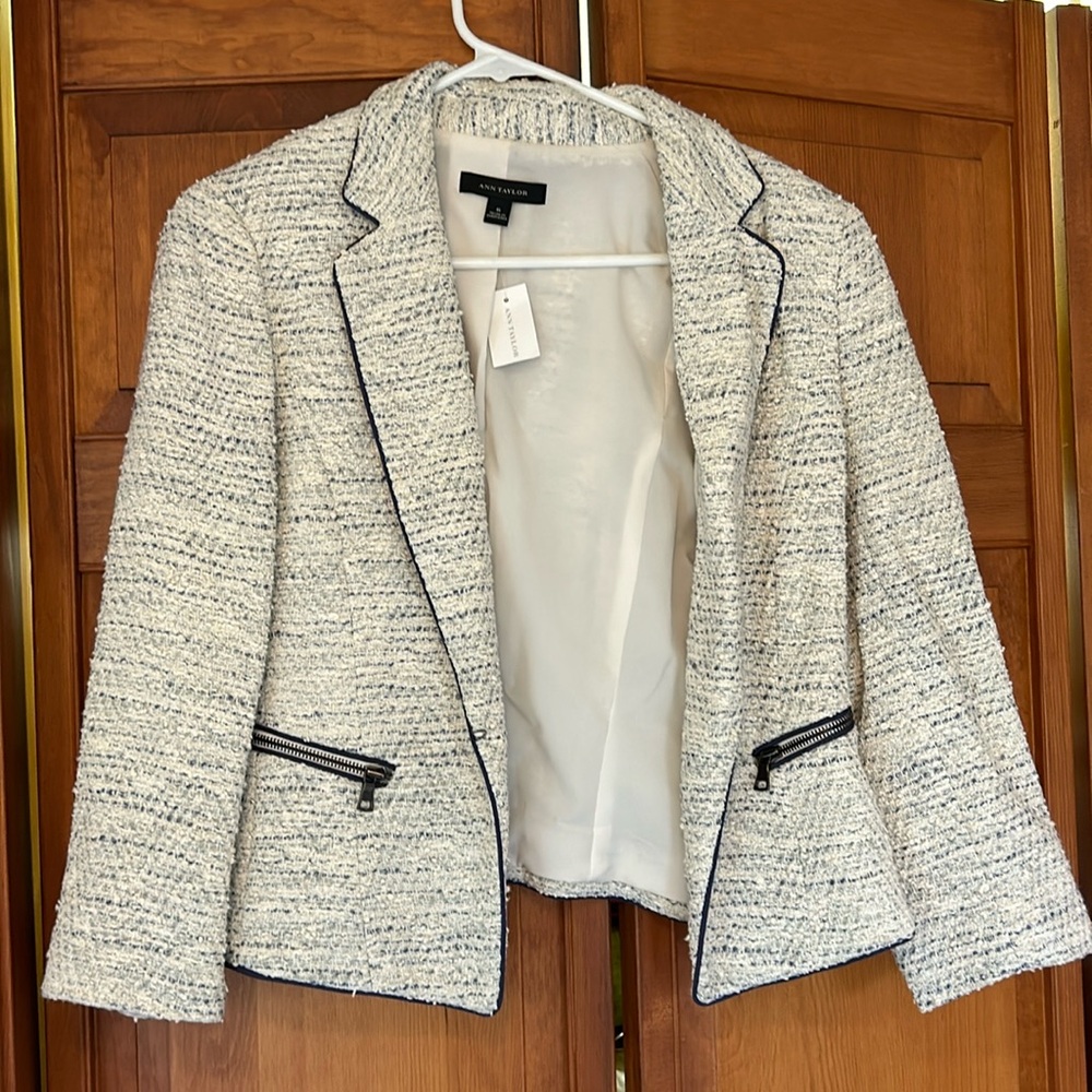 Ann Taylor Spring Tweed Suit Blazer